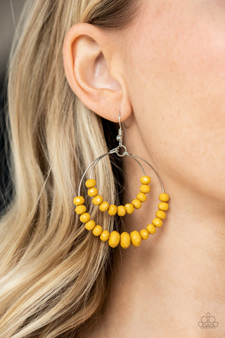 Paparazzi Accessories - Paradise Party - Yellow Earring