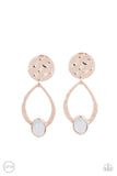 Paparazzi Accessories - Opal Obsession - Clip-on- Rose Gold Earring