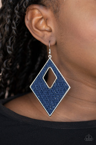Woven Wanderer - Blue Earring - 💙 Paparazzi Accessories