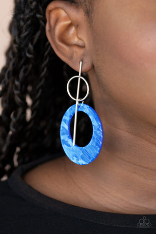 Paparazzi Accessories - Stellar Stylist - Blue Acrylic Earring