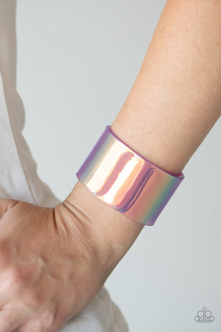 Paparazzi Accessories - Holographic Aura - Purple Bracelet