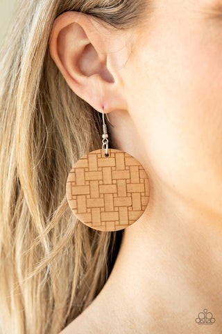 Paparazzi Accessories - Natural Novelty - Brown Earring