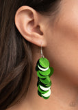 Paparazzi Accessories - Now You SEQUIN It - Green Earring