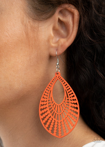 Paparazzi Accessories - Bermuda Breeze - Orange Earring