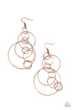 Paparazzi Accessories  - Running Circles Around You - Copper Earring