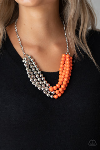Paparazzi Accessories - Layer After Layer - Orange Necklace