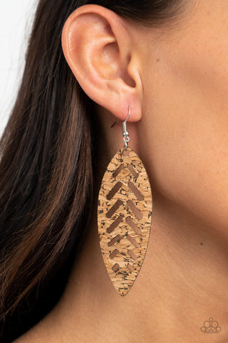 Paparazzi Accessories - Youre Such A CORK Earring