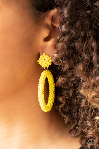 Paparazzi Accessories - Be All You Can BEAD - Yellow Earring