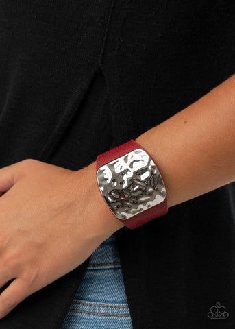 Paparazzi Accessories - Brighten Up - Red Wrap Bracelet
