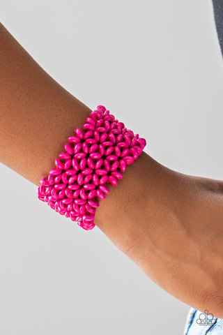 Paparazzi Accessories - Island Expression - Pink Bracelet