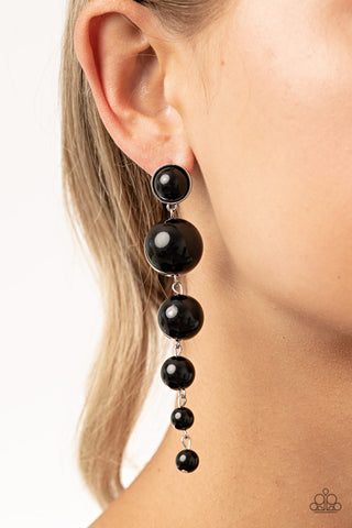 Paparazzi Accessories - Living a WEALTHY Lifestyle - Black Earring
