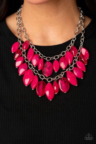 Paparazzi Accessories - Palm Beach Beauty - Pink Necklace
