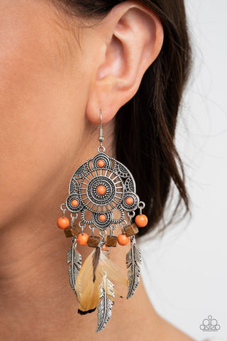 Paparazzi Accessories - Desert Plains - Orange Earring