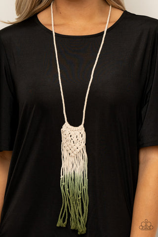 Surfin The Net - Green Necklace