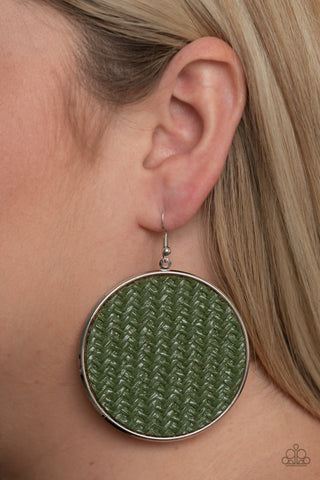 Wonderfully Woven - Green Earring