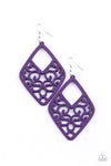 VINE For The Taking - Purple Earring - Paparazzi Accessories