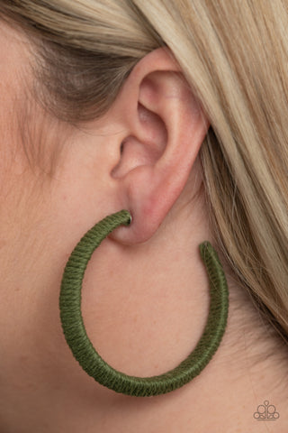 Paparazzi Accessories  - TWINE and Dine - Green Earring