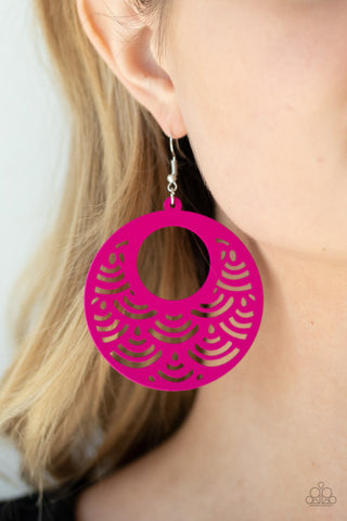 Paparazzi Accessories  - SEA Le Vie! - Pink Earring