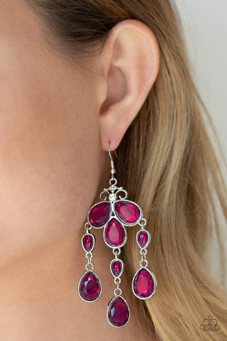 Paparazzi Accessories - Clear The HEIR - Purple Earring