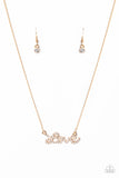 Paparazzi Accessories - Head Over Heels In Love - Gold Necklace
