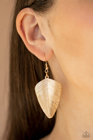 Paparazzi Accessories - One Of The Flock - Gold Earring