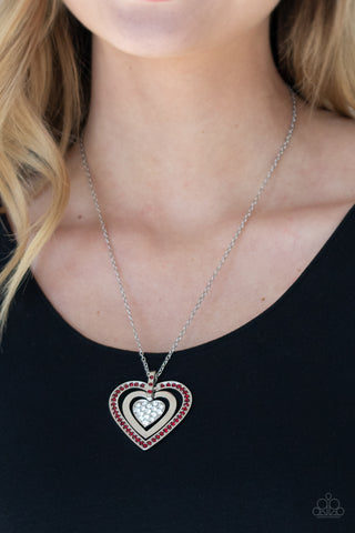 Paparazzi Accessories - Bless Your Heart - Red Necklace