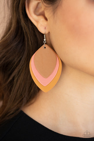 Paparazzi Accessories  - Light as a LEATHER - Multi Earring