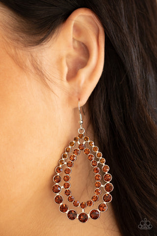 Paparazzi Accessories - Glacial Glaze - Brown Earring