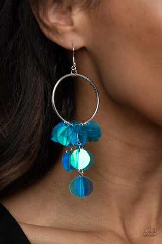 Paparazzi Accessories - Holographic Hype - Blue Earring