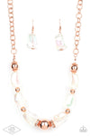 Paparazzi Accessories - Iridescently Ice Queen - Copper Necklace