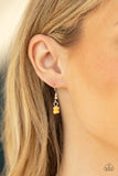 Paparazzi Accessories - Country Sweetheart Necklace & Charmingly Country Bracelet - Yellow Heart Set