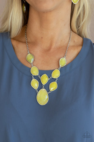 Paparazzi Accessories - Opulently Oracle - Yellow Necklace & Bracelet Set 💛