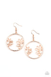 Paparazzi Accessories - Demurely Daisy - Rose Gold Earring