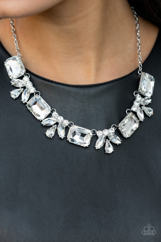 Paparazzi Accessories  - Long Live Sparkle - White Bling Necklace