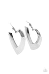 Paparazzi Accessories - Heart-Racing Radiance - Silver Hoop Earring