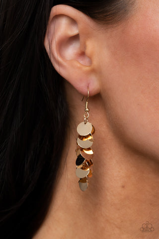 Paparazzi Accessories - Hear Me Shimmer - Gold Earring