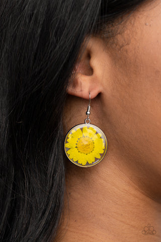 Paparazzi Accessories - Forever Florals - Yellow Earring