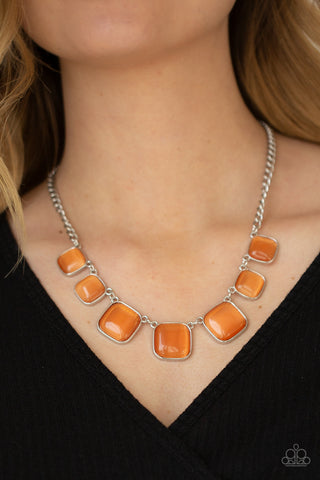 Paparazzi Accessories - Aura Allure - Orange Necklace