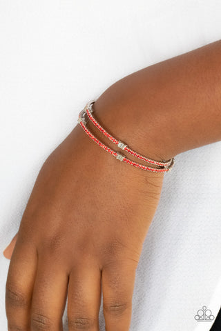 Paparazzi Accessories - Let Freedom BLING - Red Bracelet