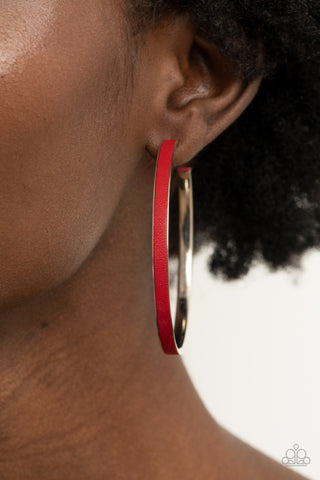 Paparazzi Accessories - Fearless Flavor - Red Hoop Earring