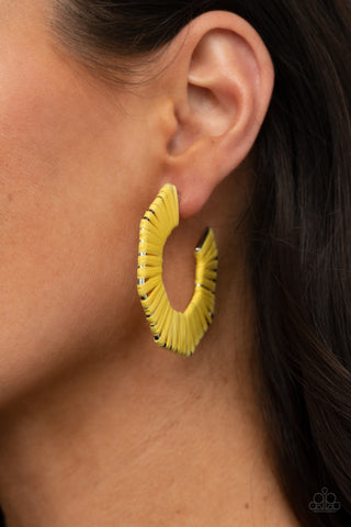 Paparazzi Accessories - Fabulously Fiesta - Yellow Earring