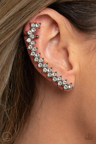 Paparazzi Accessories  - There Be LIGHTNING - Black Ear Crawler Earring