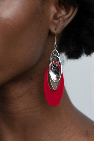 Paparazzi Accessories - Ambitious Allure - Red Earring