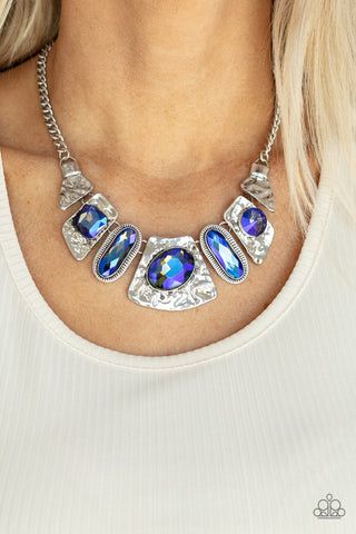 Paparazzi Accessories - Futuristic Fashionista - Blue Necklace