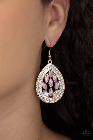 Paparazzi Accessories - Encased Elegance - Gold Earring