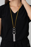 Paparazzi Accessories - Industrial Conquest - Yellow Necklace