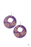Paparazzi Accessories - Galapagos Garden Party - Purple Earring