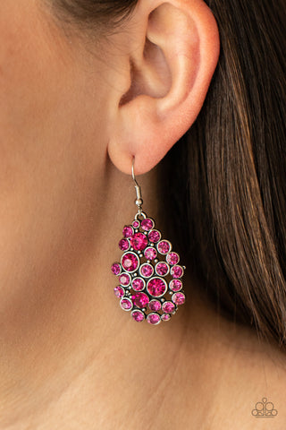 Paparazzi Accessories - Smolder Effect - Pink Earring