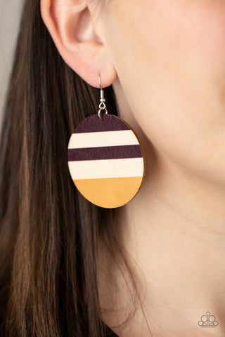 Paparazzi Accessories - Yacht Party - Yellow Earring
