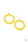 Paparazzi Accessories - Living The WOOD Life - Yellow Earring